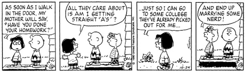 Illustration for article titled How Peanuts Used Marcie To Explore Unhealthy Relationships
